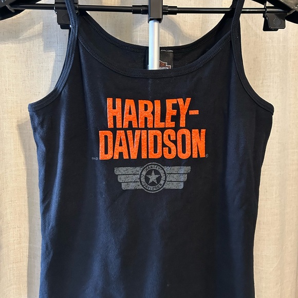 Harley-Davidson Tops - Harley-Davidson Black Camisole with Vibrant Orange Logo